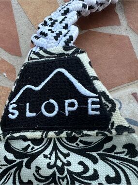 SLOPE Embroidered Black & White Tote Strap Accent slingbag